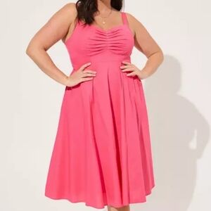 Torrid Poplin Pink Midi Dress